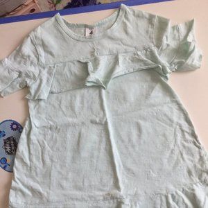 3 x $15 🌞 STEM Nordstrom Green Ruffled Dress Size 4 Girl Cotton